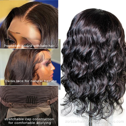 Cheap human hair lace wig vendor body wave frontal lace istanbul wig women transparent human hair short lace front wigs